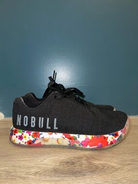 NOBULL Black Athletic Sneakers with Floral Sole